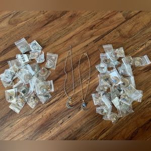 NEW - 55 piece lot of gemstone necklaces